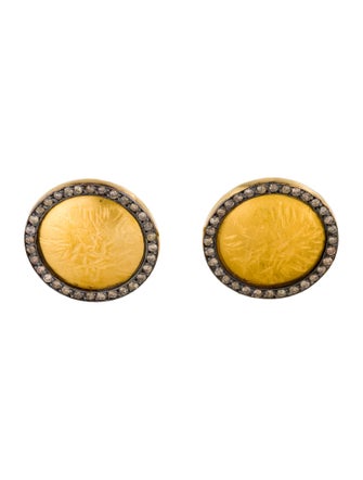 Cufflinks 18K Diamond Hammered Halo Cufflinks