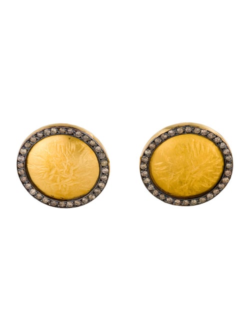 Cufflinks 18K Diamond Hammered Halo Cufflinks