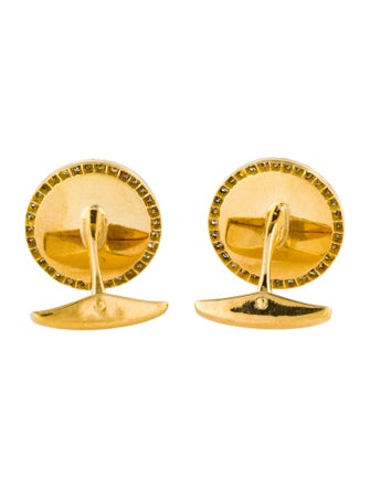 Cufflinks 18K Diamond Hammered Halo Cufflinks