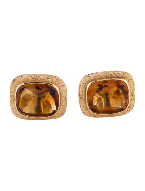 Cufflinks 10K Citrine Cufflinks