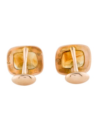 Cufflinks 10K Citrine Cufflinks