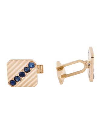 Cufflinks 14K 1.90ctw Sapphire Cufflinks