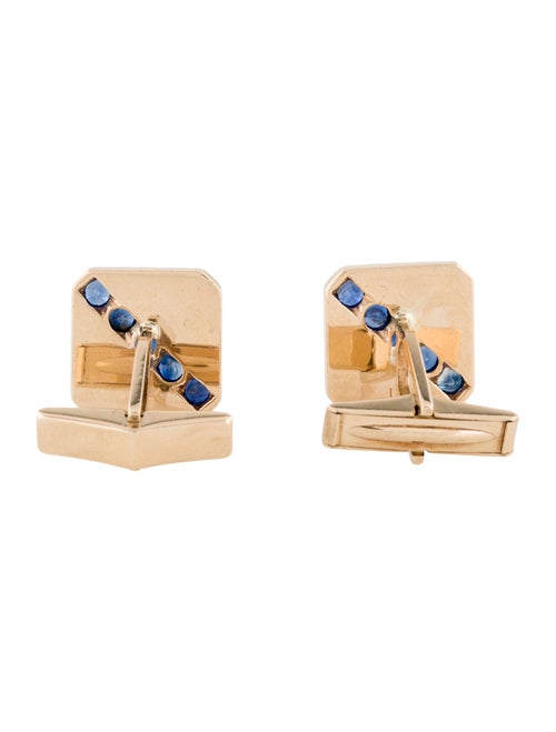 Cufflinks 14K 1.90ctw Sapphire Cufflinks