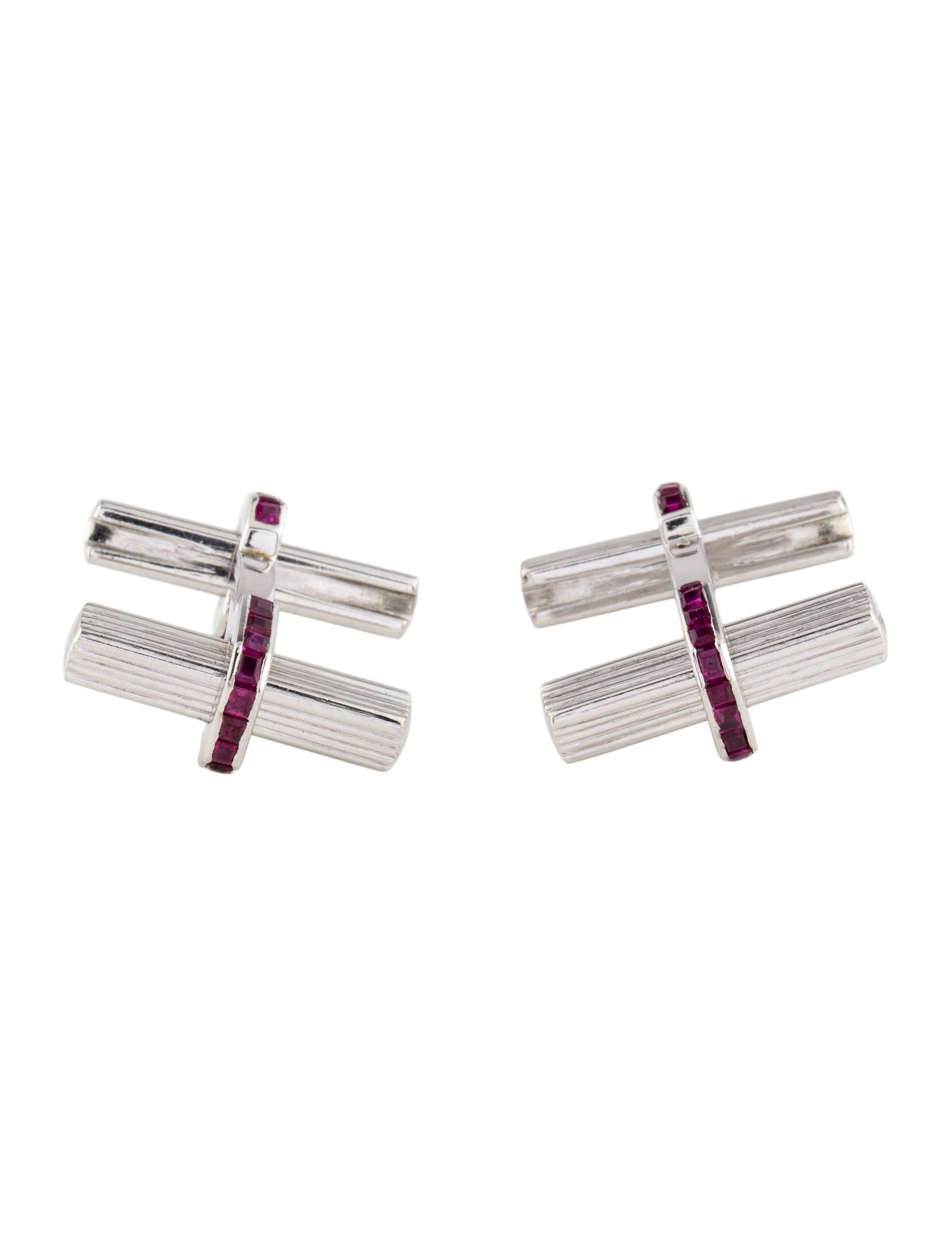 Cufflinks 18K 1.87ctw Ruby Cufflinks