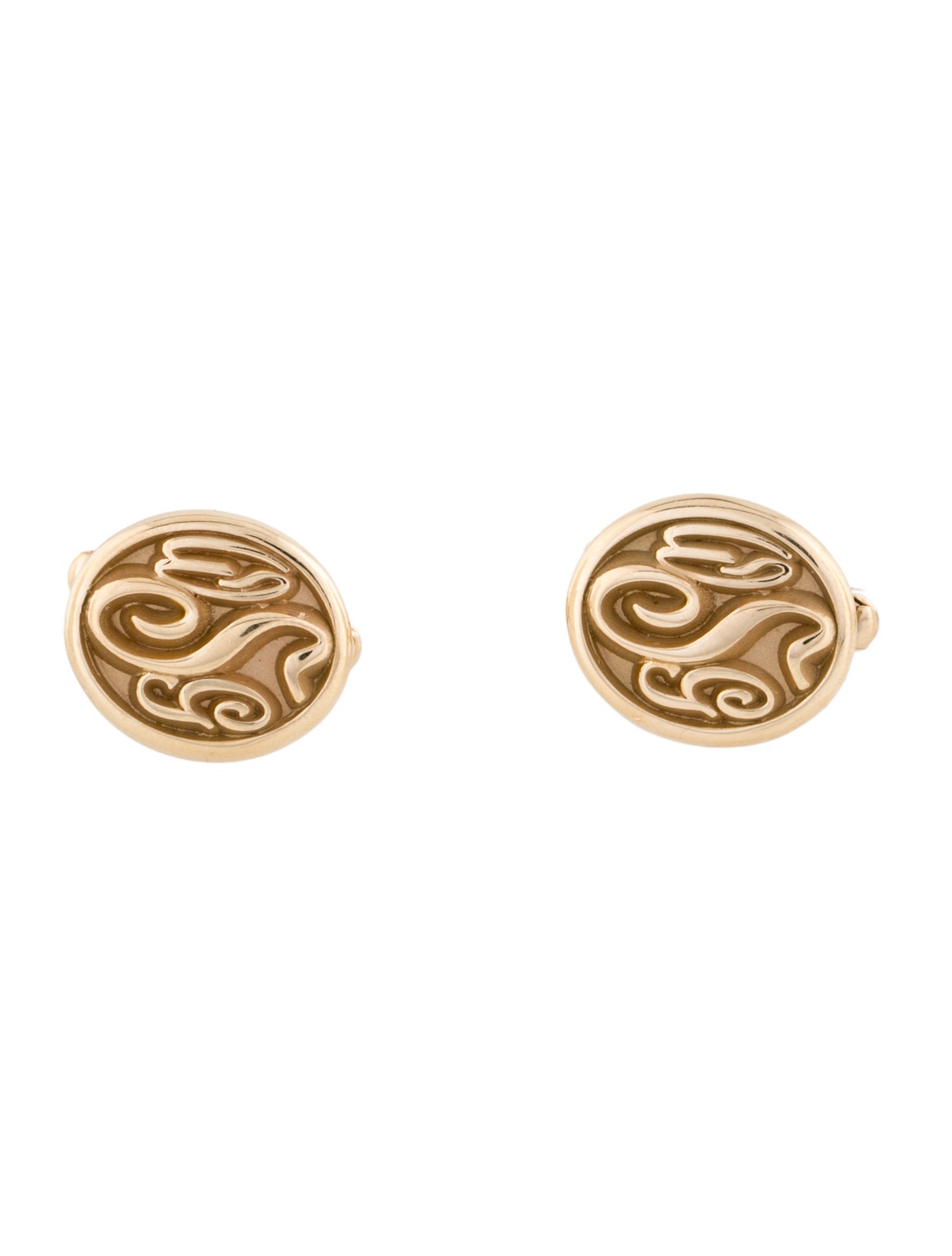 Cufflinks 14K 'WDG' Initial