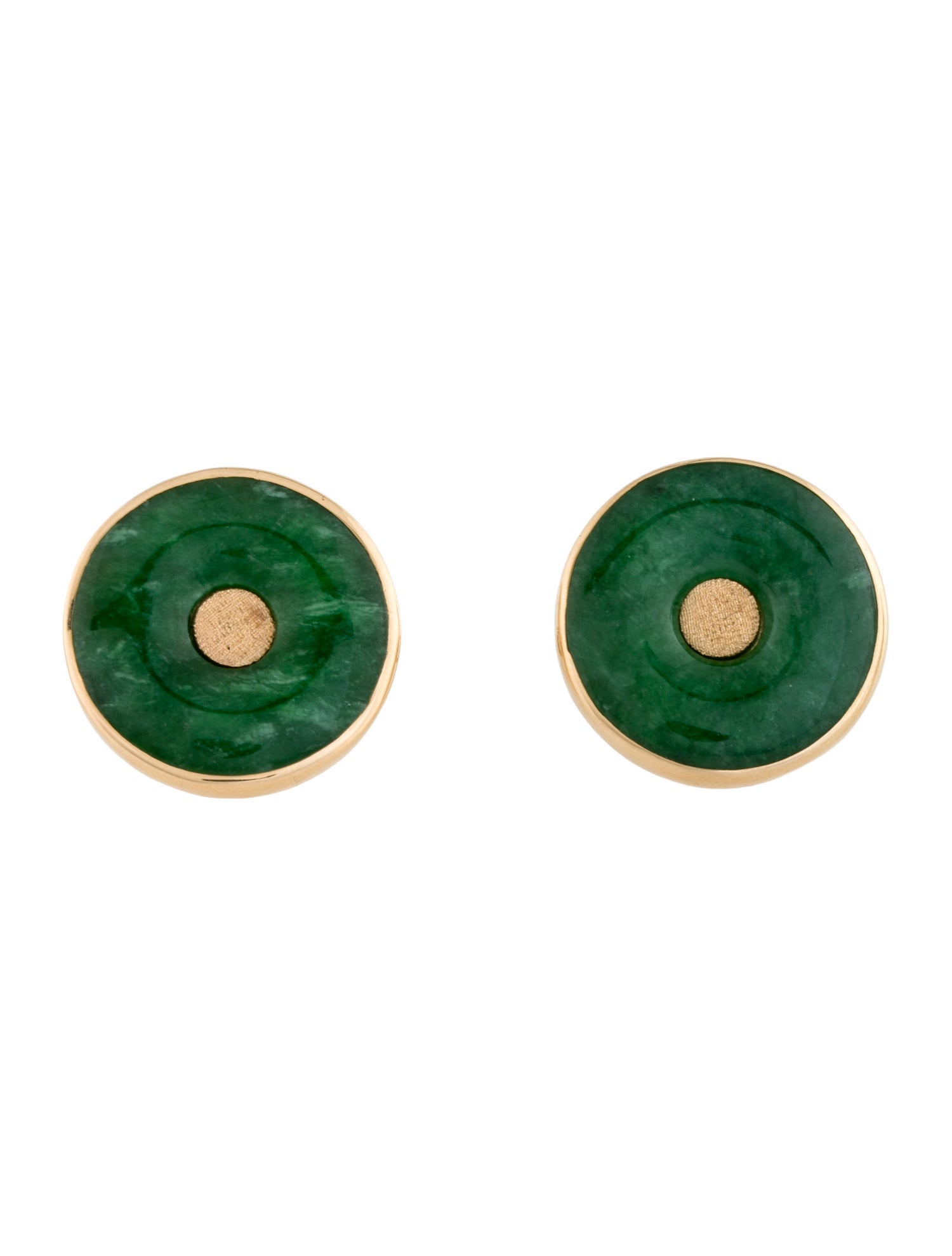 Cufflinks 14K Dyed Jadeite