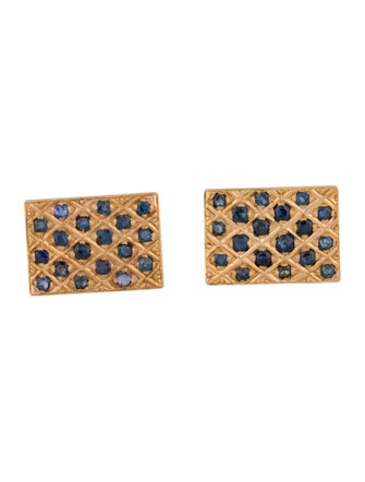 Cufflinks 18K 3.50ctw Sapphire Cufflinks