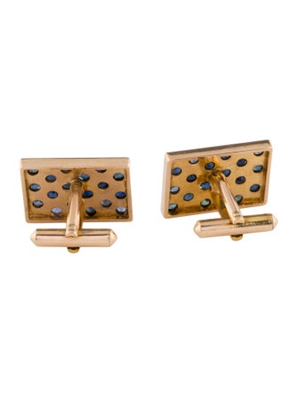 Cufflinks 18K 3.50ctw Sapphire Cufflinks