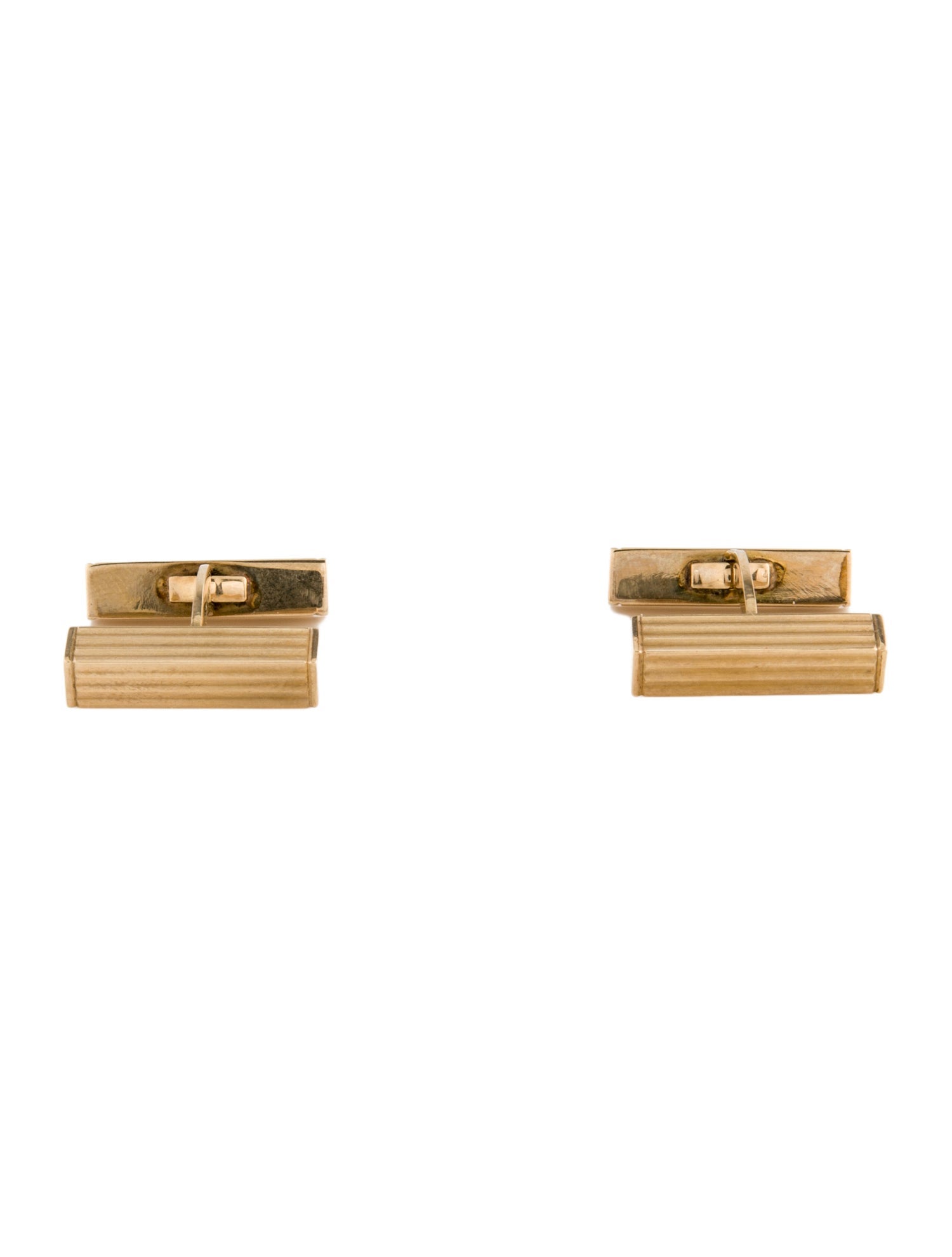 Cufflinks 14K Textured Bar