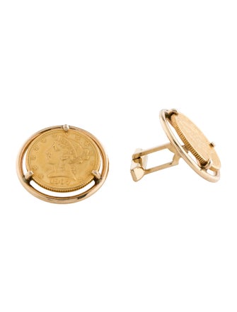 Cufflinks 14K Liberty Coin Cufflinks