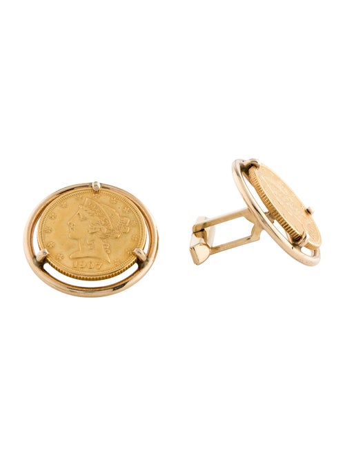 Cufflinks 14K Liberty Coin Cufflinks