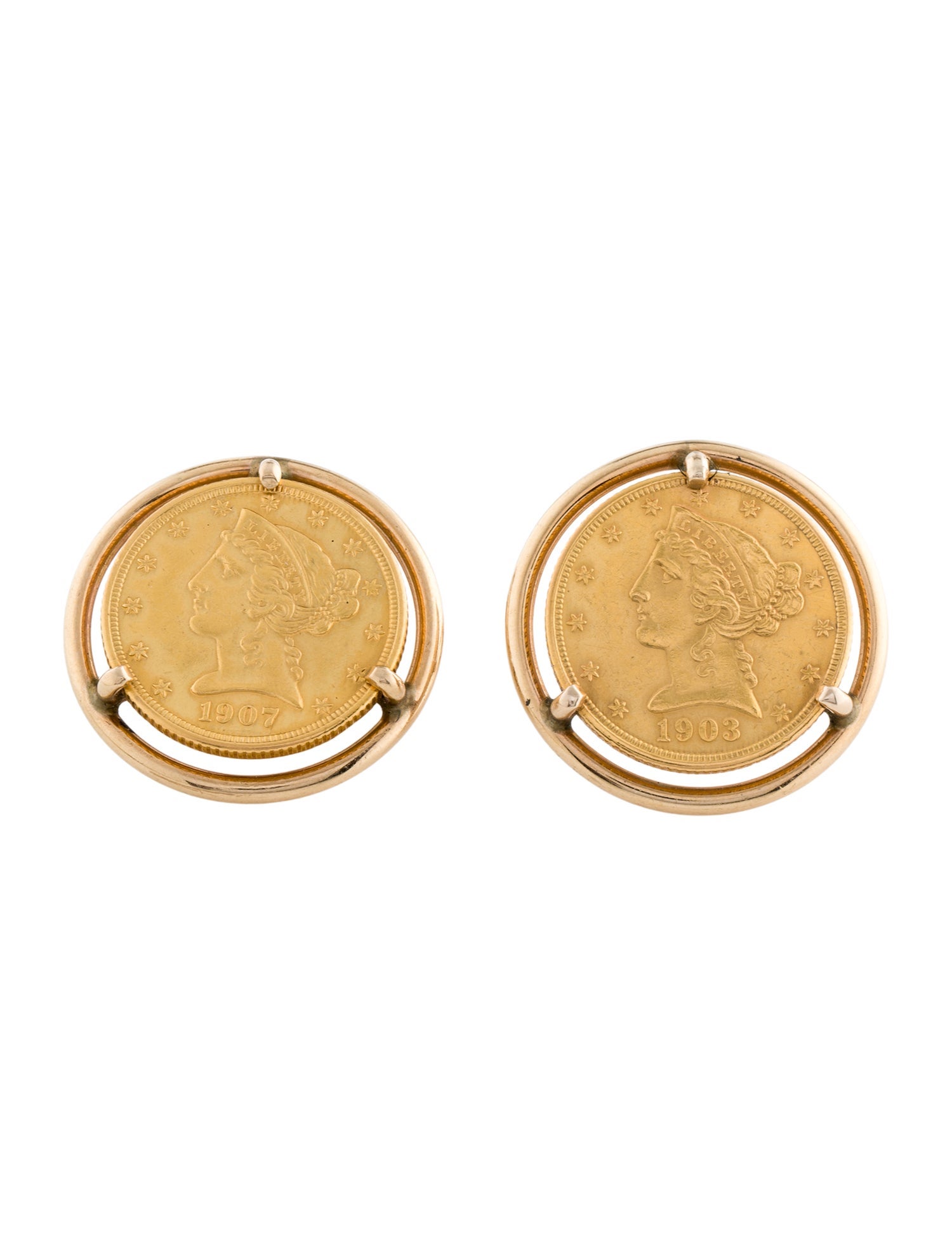 Cufflinks 14K Liberty Coin Cufflinks