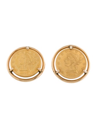 Cufflinks 14K Liberty Coin Cufflinks