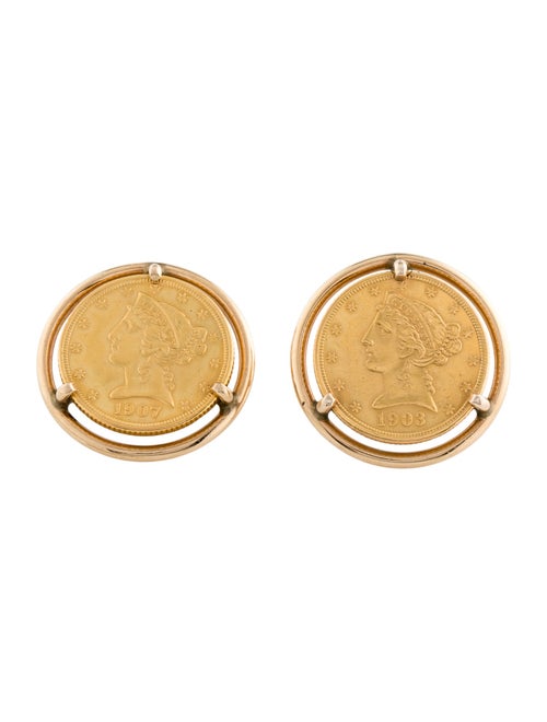 Cufflinks 14K Liberty Coin Cufflinks
