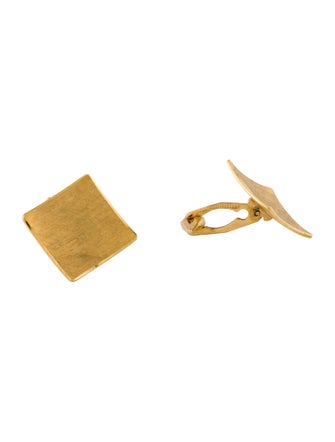 Cufflinks 18K Concave Square Cufflinks