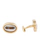 Cufflinks 18K Mother of Pearl & Quartz Cigar Cufflinks