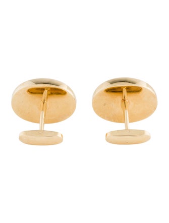 Cufflinks 18K Mother of Pearl & Quartz Cigar Cufflinks