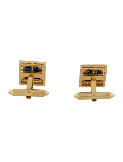 Cufflinks 18K Sapphire & Diamond Cufflinks