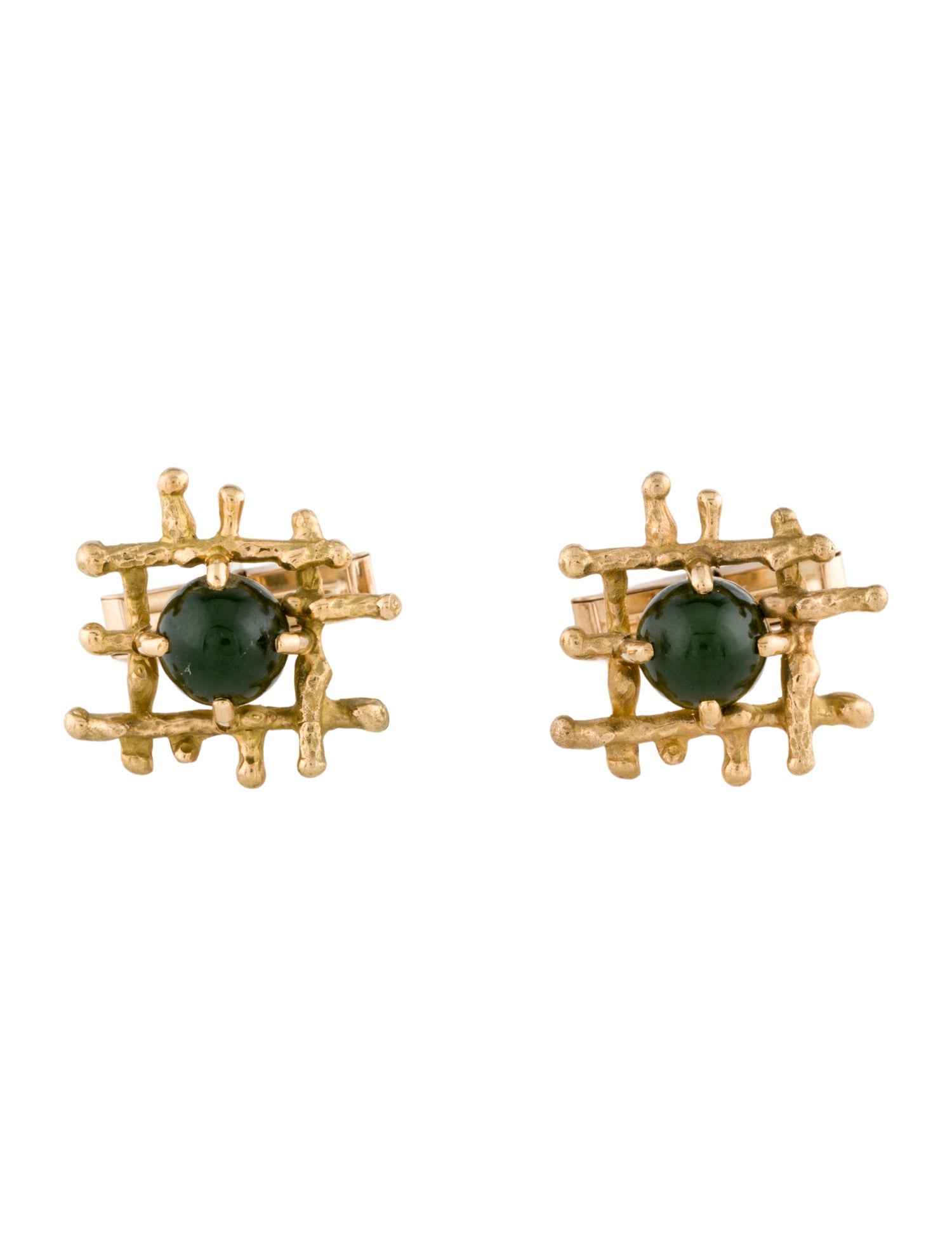 Cufflinks 9.06ctw Nephrite