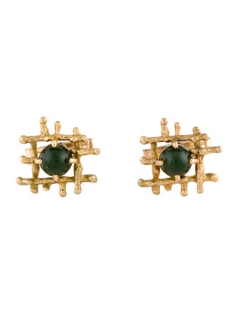 Cufflinks 9.06ctw Nephrite Cufflinks