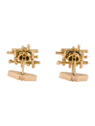 Cufflinks 9.06ctw Nephrite Cufflinks
