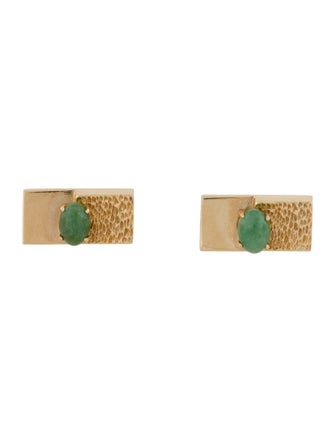 Cufflinks 14K Jadeite Cufflinks