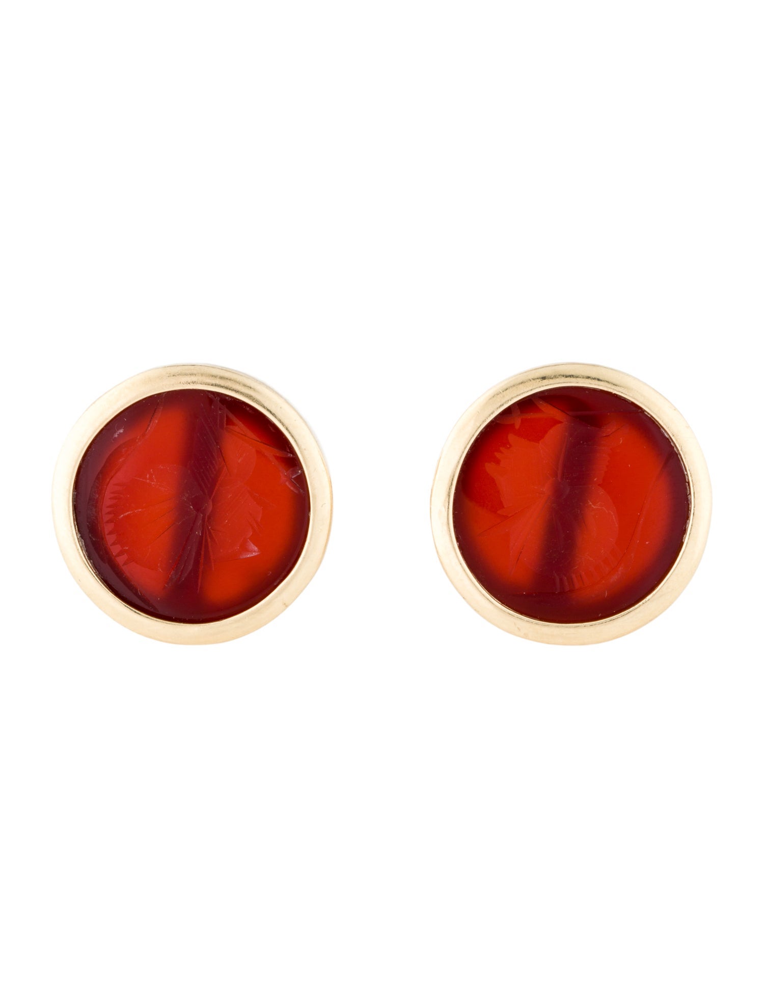 Cufflinks 14K Carnelian Intaglio