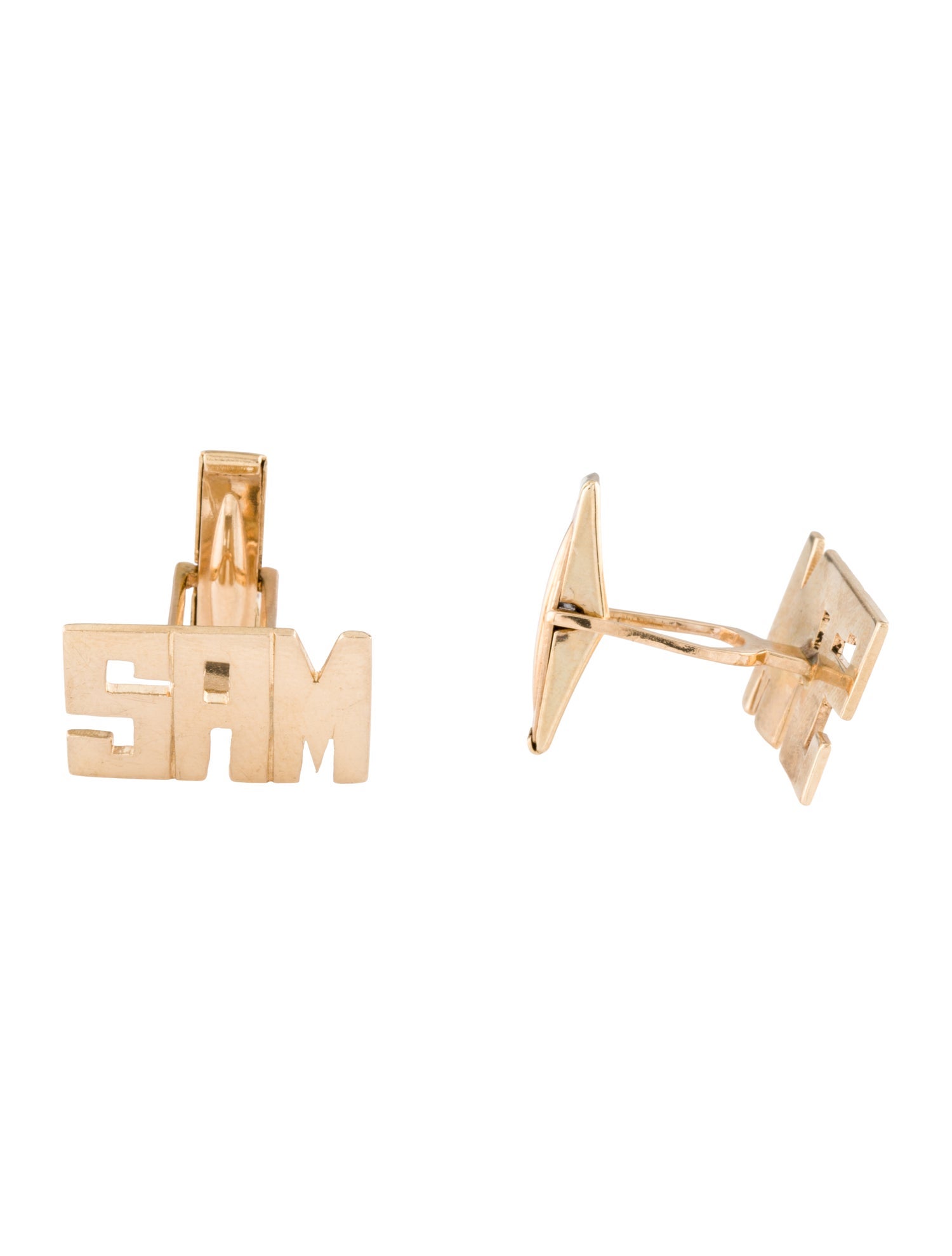 Cufflinks 14K Initial "SAM" Cufflinks