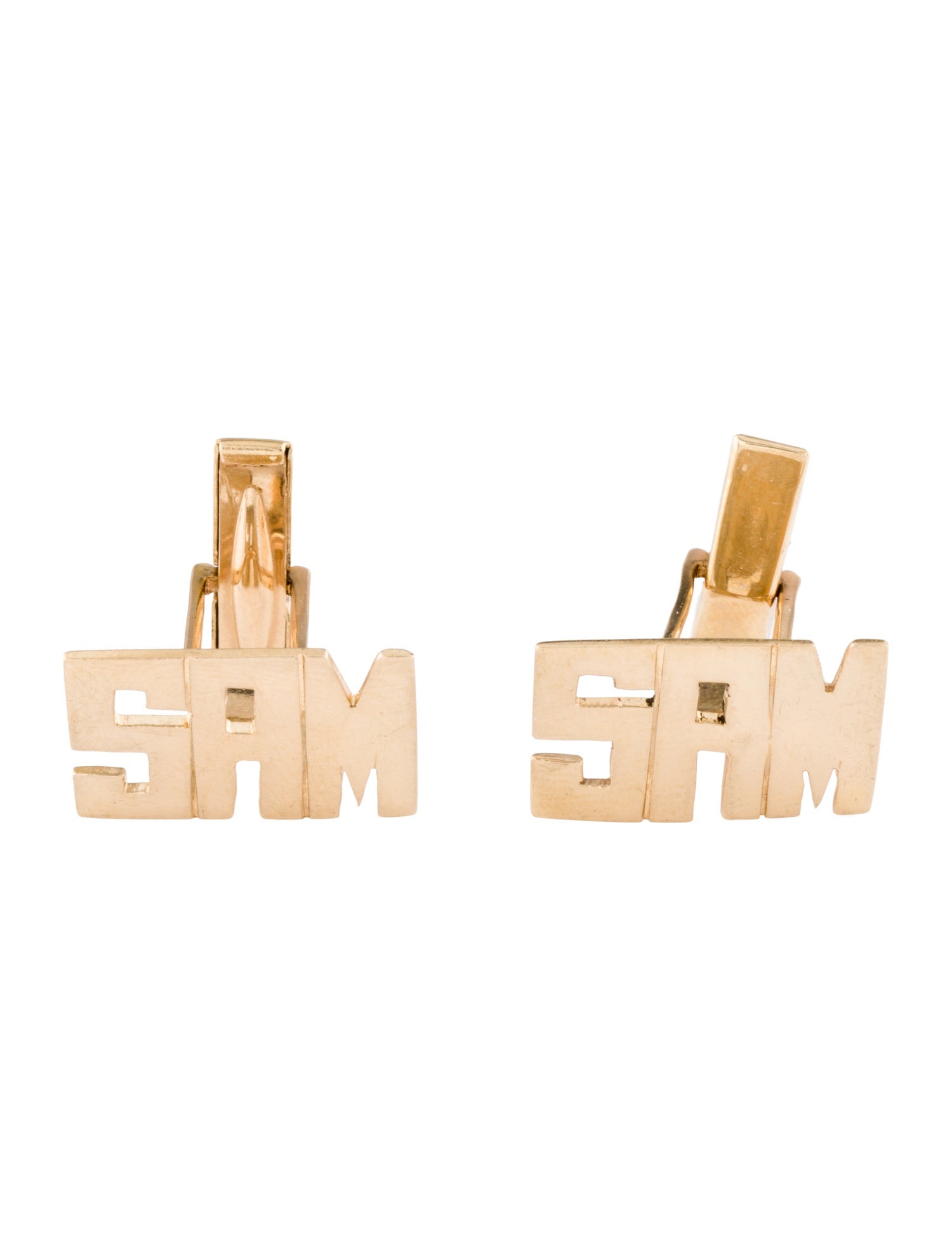 Cufflinks 14K Initial "SAM" Cufflinks