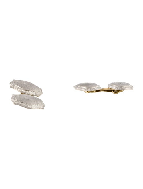 Cufflinks Two-Tone Etched Cufflinks
