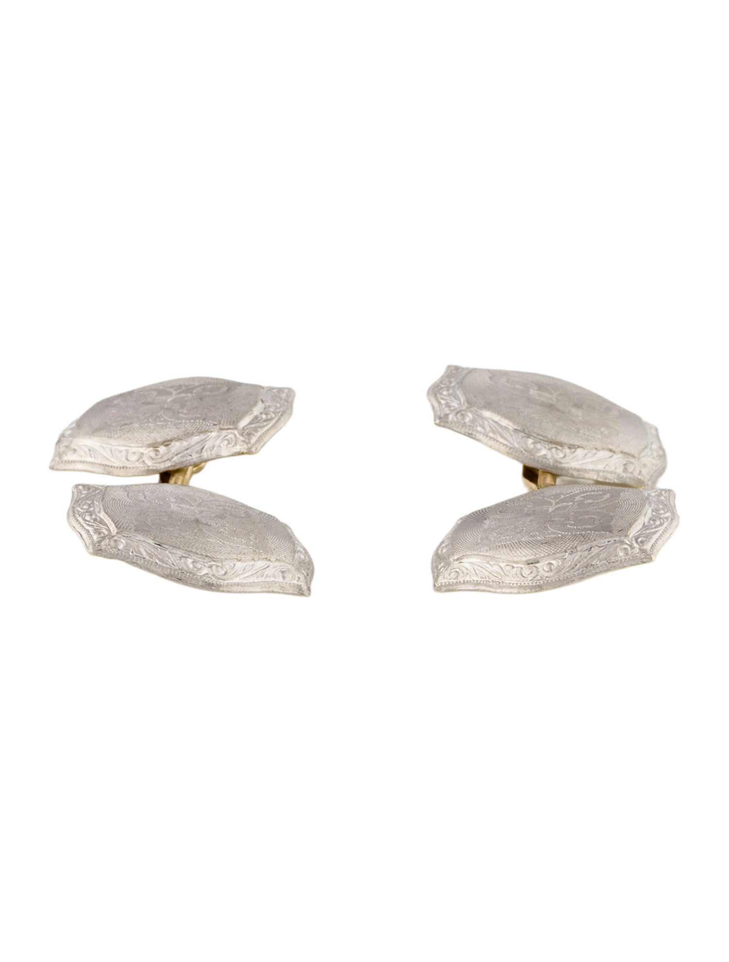 Cufflinks Two-Tone Etched