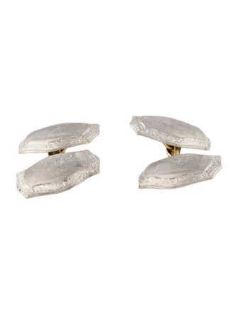 Cufflinks Two-Tone Etched Cufflinks