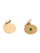 Cufflinks 14K Emerald & Diamond Cufflinks