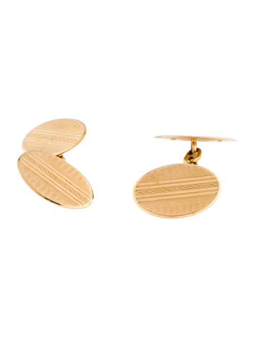 Cufflinks 18K Etched Cufflinks