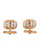 Cufflinks 18K Sapphire & Diamond Two-Tone Cufflinks