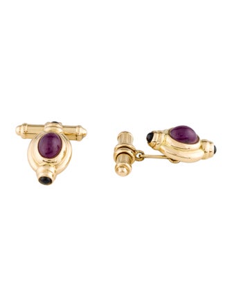 Cufflinks 18K Ruby & Sapphire Cufflinks