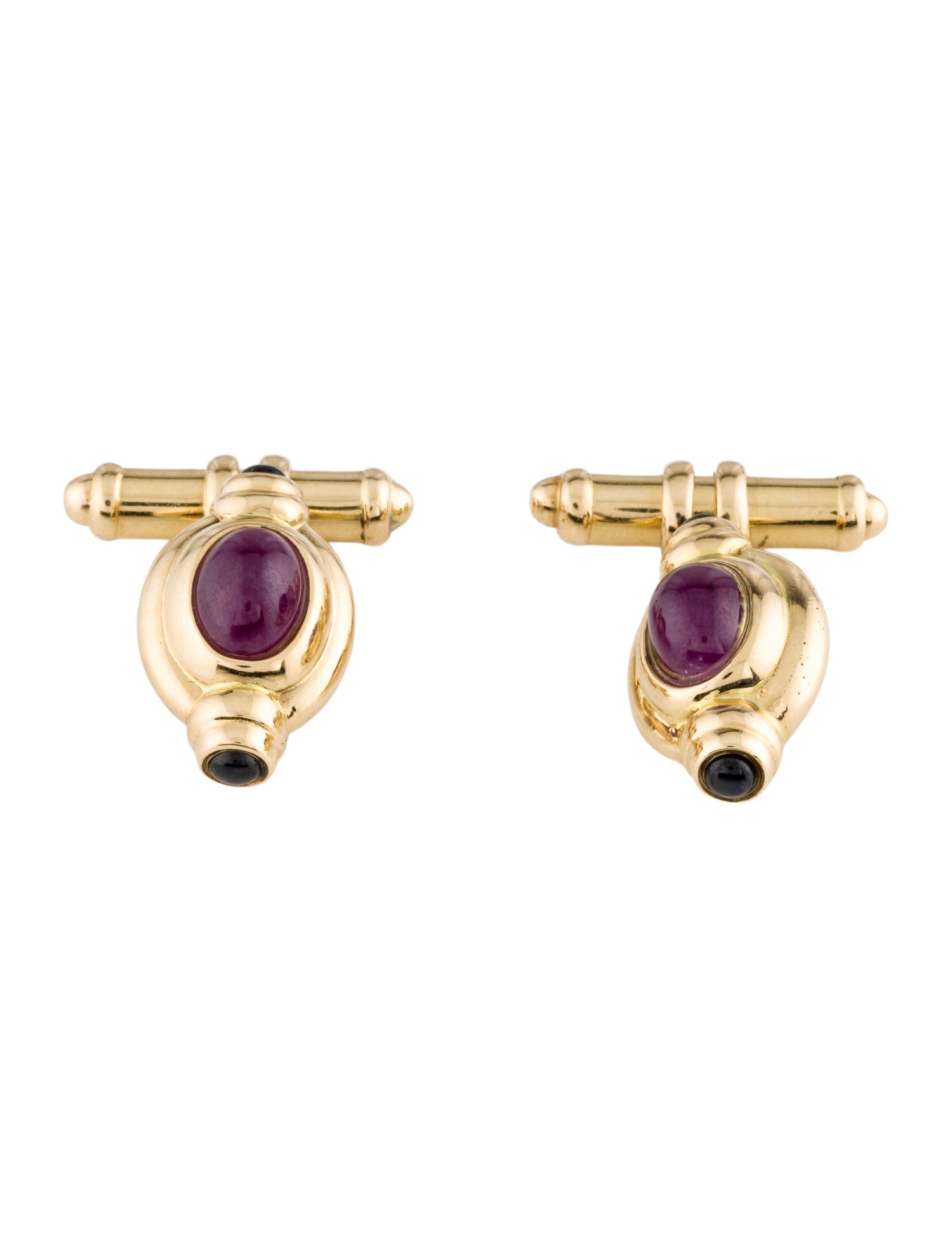 Cufflinks 18K Ruby & Sapphire
