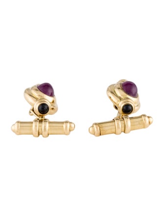 Cufflinks 18K Ruby & Sapphire Cufflinks