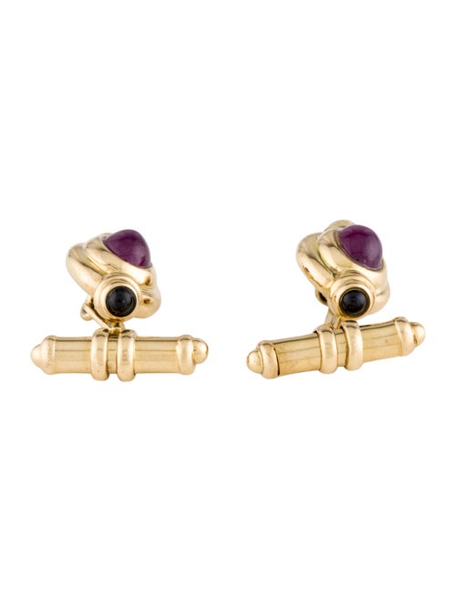 Cufflinks 18K Ruby & Sapphire Cufflinks