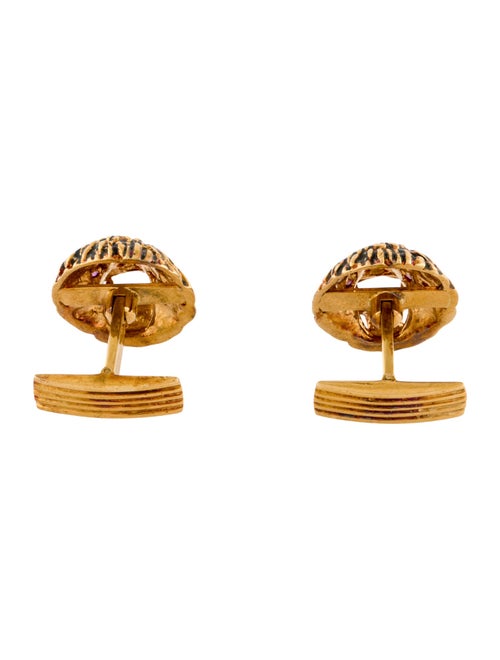 Cufflinks 18K Vintage Ruby Lion Head Cufflinks