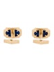 Cufflinks 14K Carved Lapis Lazuli Cufflinks
