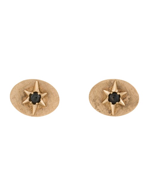 Cufflinks 14K Black Star Sapphire Cufflinks