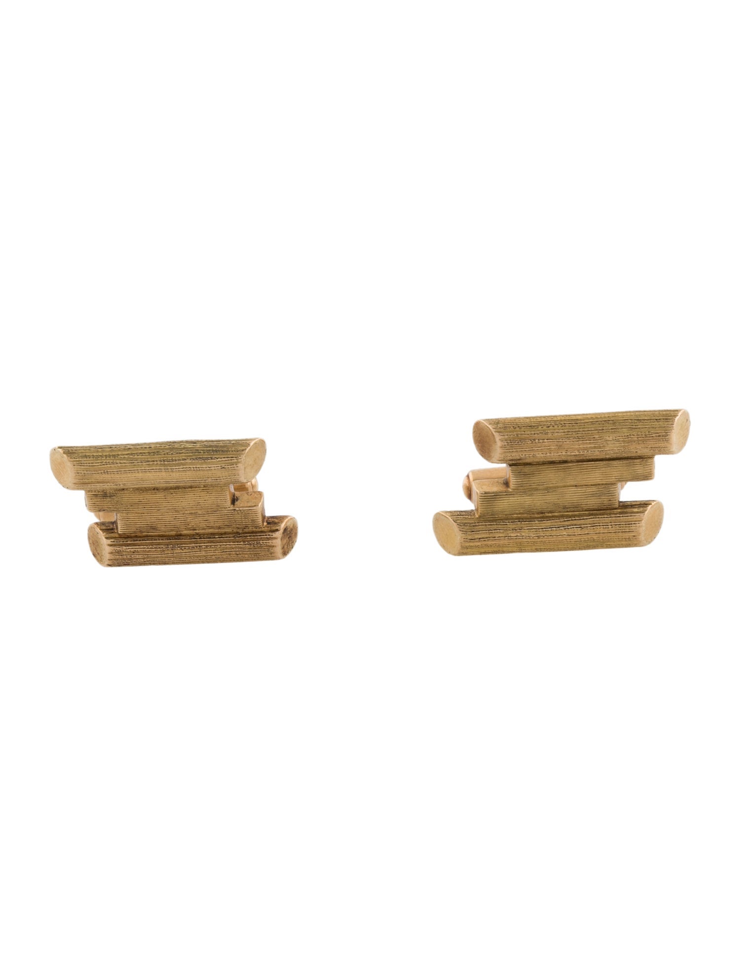 Cufflinks 18K Textured Bar