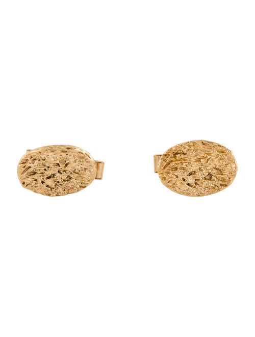 Cufflinks 14K Oval Textured Cufflinks
