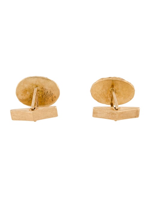 Cufflinks 14K Oval Textured Cufflinks