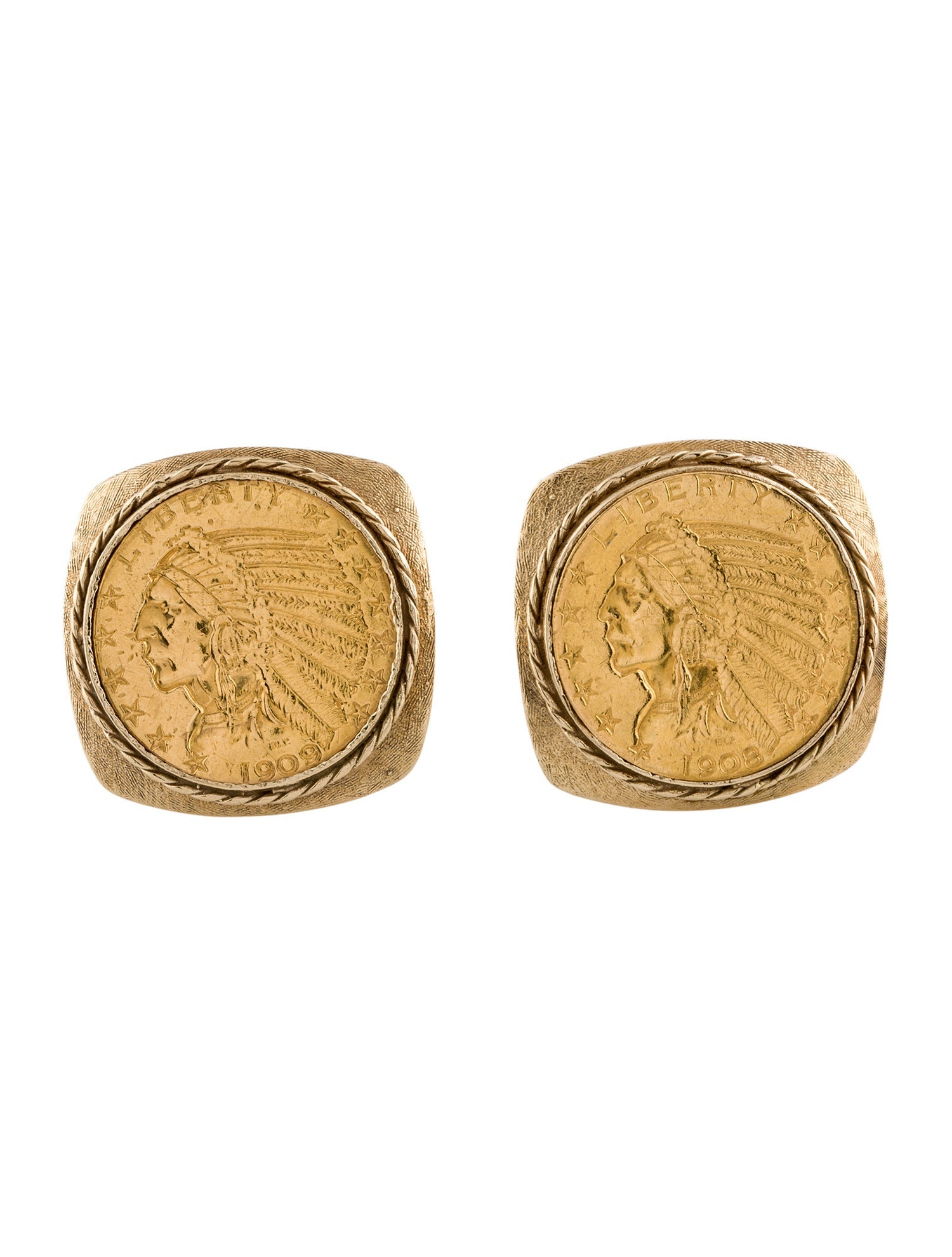 Cufflinks 14K Coin