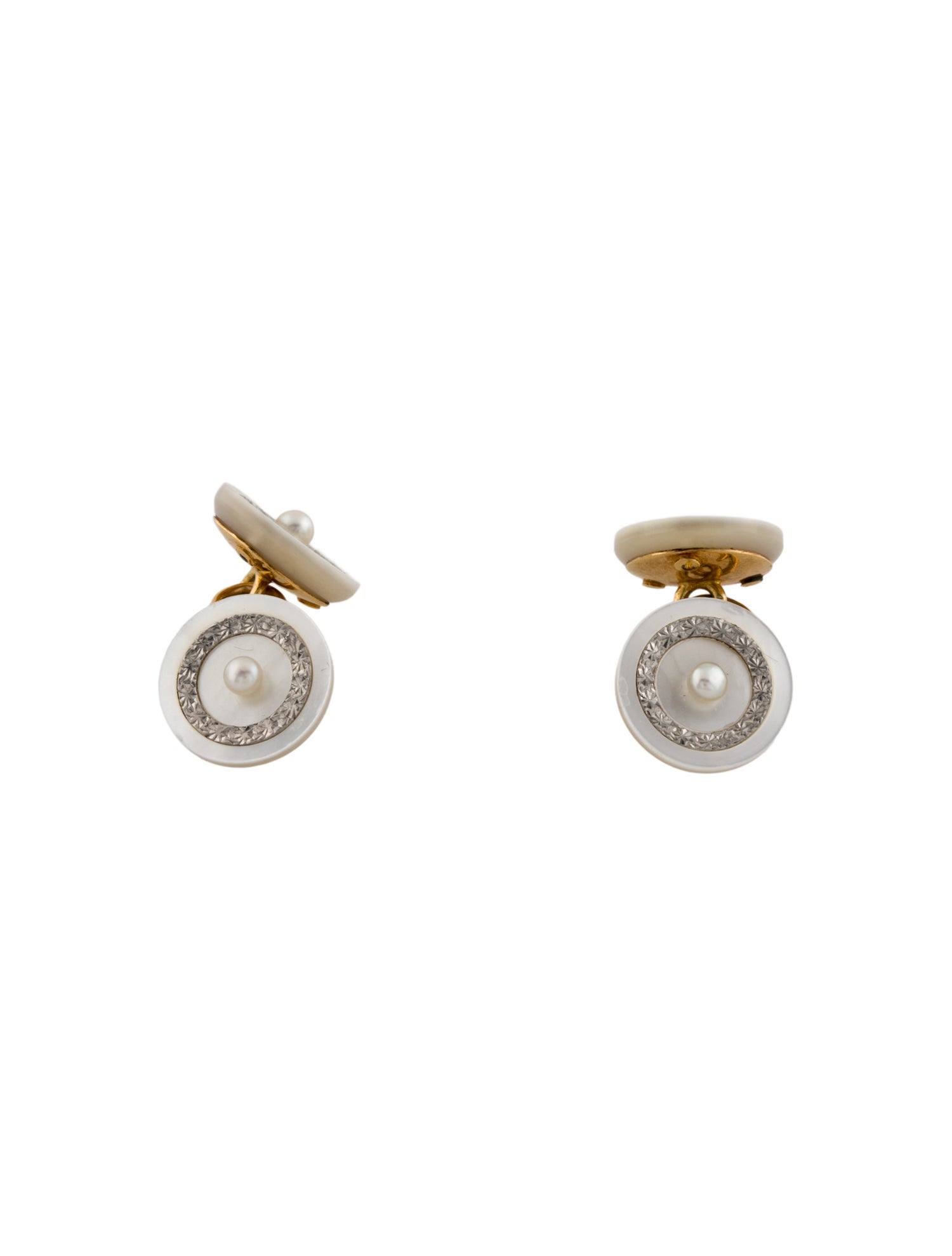 Cufflinks Antique Pearl & Mother of Pearl Dress Set