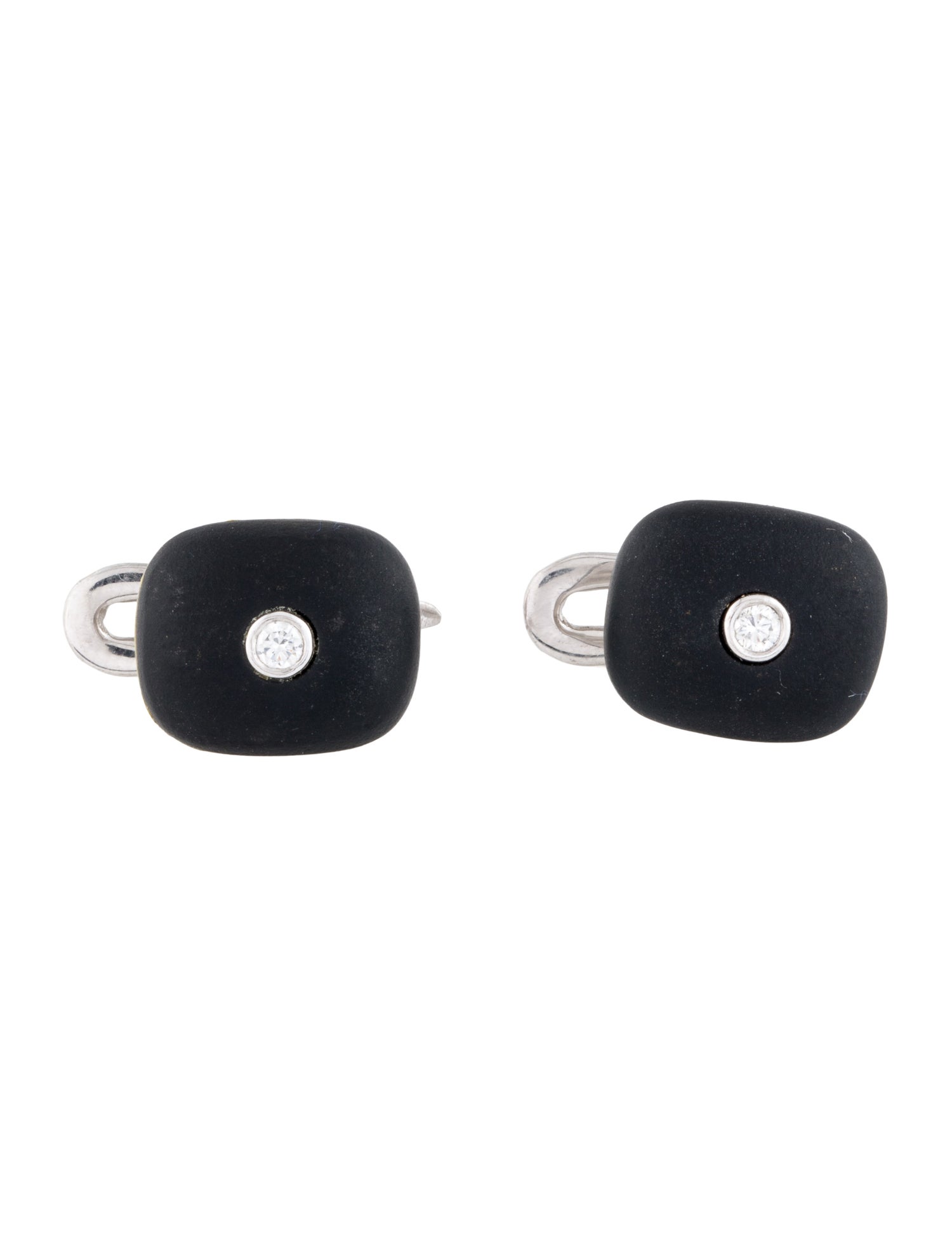 Cufflinks 18K Onyx & Diamond