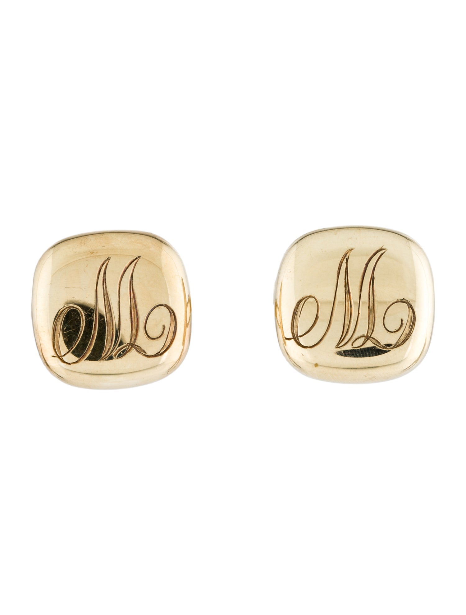 Cufflinks 14K Cushion Shaped Cufflinks