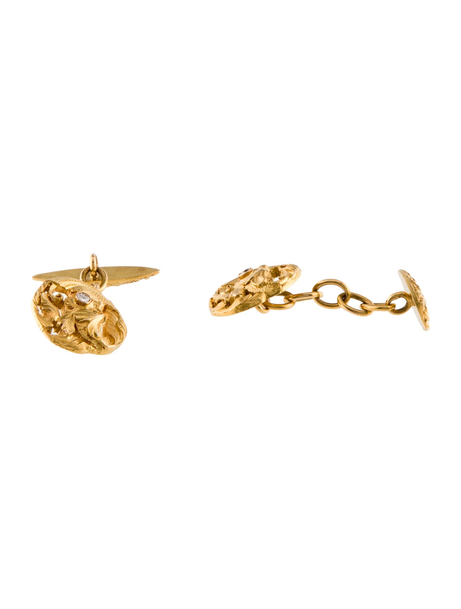 Cufflinks 18K Diamond Dragon